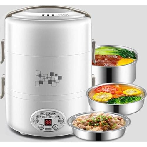 Zk30 Multifunction Electric Rice Cooker Smart Appointment 3 Layers Stainless Steel Heating Cook Lunch Box Container Steamer 220V