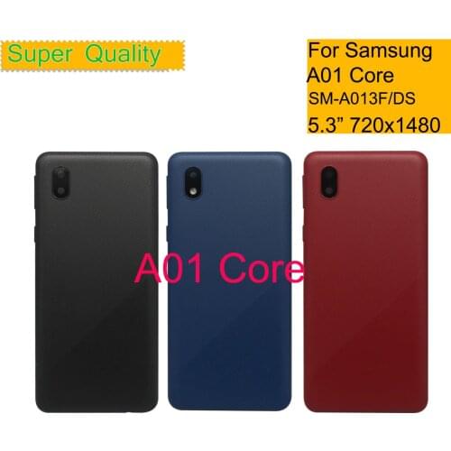 10Pcs/Lot For Samsung Galaxy A01 Core A013 SM-A013F/DS Housing Back Cover Case Rear Battery Door Chassis Housing Replacement