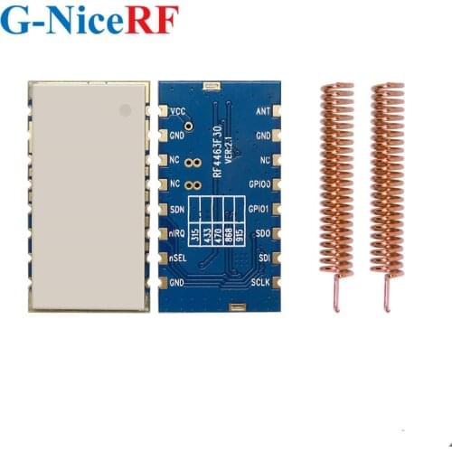 2PCS/Lot RF4463F30 1W 30dBm Si4463 Chip 433MHz Embedded FSK Wireless RF Module