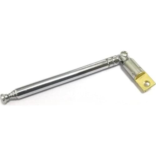 2PCS Silver Tone Radio Receiver Telescopic Antenna Replacement 5 Section 90mm aerial wholesale price