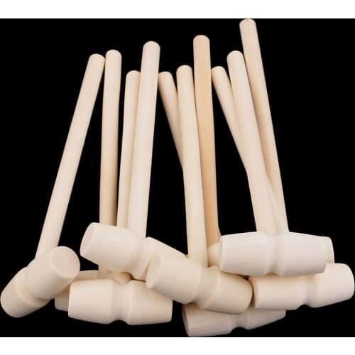 20/40/60/80/100 Pcs Small Wood Hammer Wooden Mallet Hammer For DIY Wood working Household Crab Lobster Seafood Cracker Hand tool