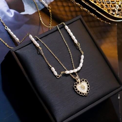 2020 New Style Non-Mainstream Design Girlfriends Pearl Necklace Female Temperament Simple Flower Cool S925ins Clavicle Chain