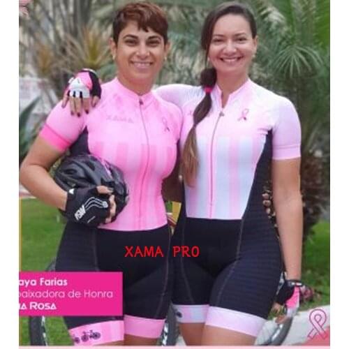 2021 XAMA Pro Professional Womens Clothes Triathlon Skinsuit Cycling Jersey Sets Gel Macaquinho Ciclismo Feminino Bike Jumpsuit