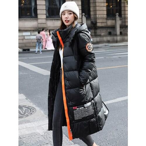 2021 Winter Padded Women 2022 X-Long Plus Size Winter Coat Two-sided Cotton-Padded Jacket Warm Slim Casual Woman Parkas Female