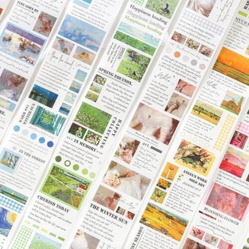 60mm*3m Light Impression Series Washi tape DIY Basic Decoration Masking Tape Kawaii ScrapbookSticker School Supplies Accessories