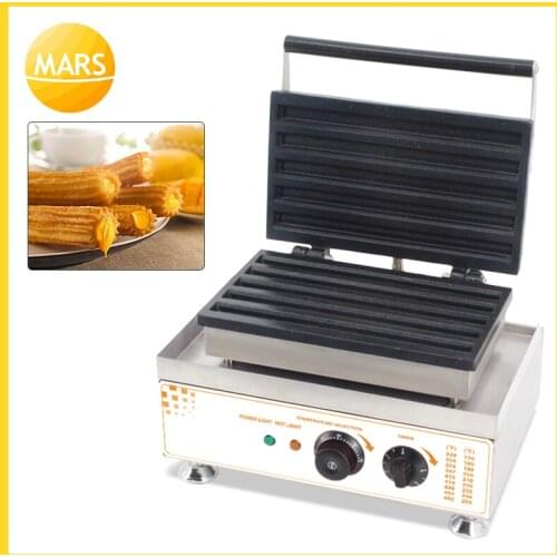 Mars Free Shipping Commercial 110V 220V 5pcs Automatic Electric Baked Churros Maker Making Machine Iron Baker For Sale