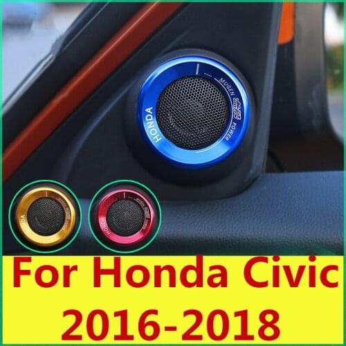 Car Tweeter ring dedicated special audio ring Interior decoration car Accessories For Honda Civic 2016-2018 10th Gen Sedan