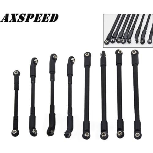 AXSPEED 8PCS/lot Aluminum Alloy Upper Lower Link Rod Kit Sturdy Vehicle Linkage for 1/10 RC Crawler Car D90 Upgrade Parts