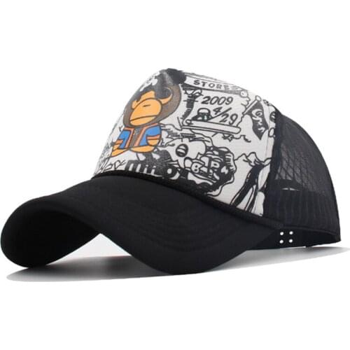 Printing Baseball Caps Men Women Snapback Hip Hop Cap Hat Summer Breathable Mesh Gorras Unisex Streetwear Bone dad hat trucker