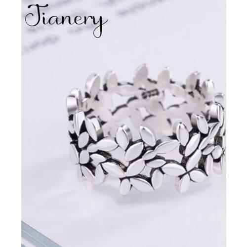 Bohemian Vintage Large Leaf Ring For Women Boho Antique Silver Color Knuckle Rings Boho Jewelry Anillos
