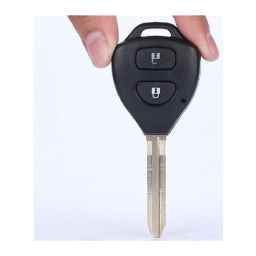 Remote Key Fob Shell Case For Toyota Rav4 Corolla Hilux Remote Key Cover Replacement 2 Buttons With TOY43 Blade 20PCS/lot