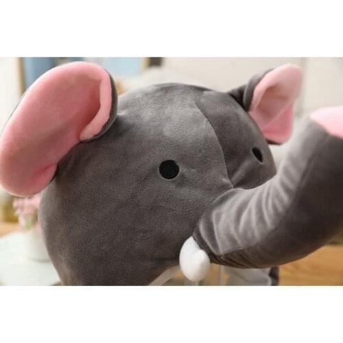 Plush Animal Hat Elephant Critter Soft Warm Winter Headwear for Stage Performance, Costume, Cosplay Photo Props