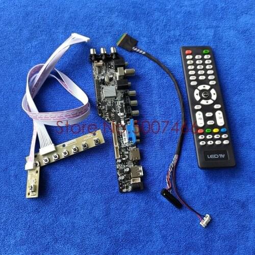 For LP156WF4-SLB1/SLB2/SLB3/SLB4 universal DVB digital LVDS 40-Pin 1920*1080 panel VGA USB TV 3663 LCD Controller board Kit