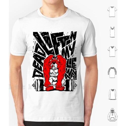 Tuff Toons-Deadlifting My Life Away T Shirt 6xl Cotton Cool Tee Bulky Bear Muscle Bodybuilder Bodybuilding Body Build Weight