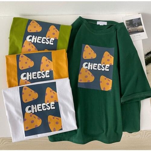 Pure Cotton T-Shirt WomenS Short-Sleeved Plus Size Summer Korean Loose Style Student Half-Sleeved Top