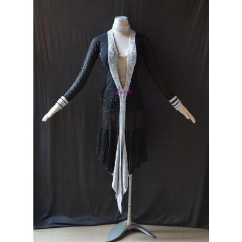 KAKA-L1562,Stones Women Dance Wear,Girls Fringe Latin Dress,Salsa Dress Tango Samba Rumba Chacha Dress,Dance Latin dress