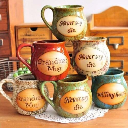 High Quality Special Europe Style Coffee Mugs Breakfast Mugs Large Capacity Vintage Milk Ceramic Cup Mugs