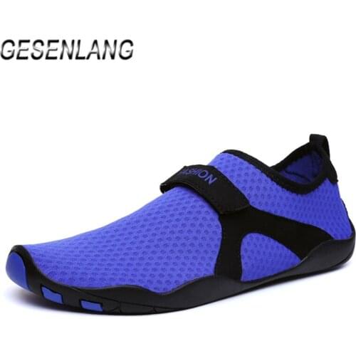 Summer Mens Beach Water Shoes Swimming Diving Surfing Fishing Wading Quick Drying Anti-Skid Big Size Casual Male Aqua Sneakers
