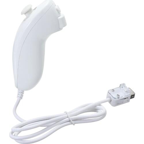 Mayitr 1pc High Quality Nunchuck Video Game Handle Left Remote Control Durable Handles Controller For Nintend Wii/Wii U Console