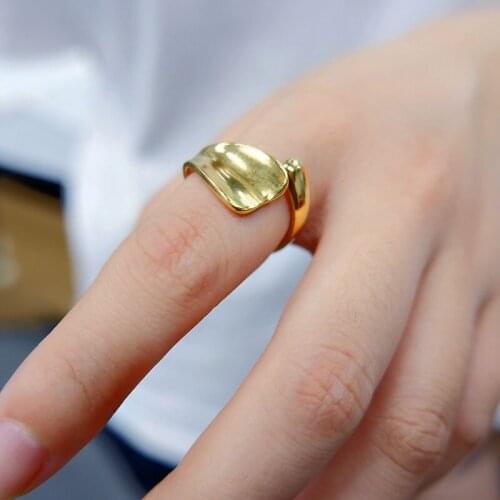 Stainless Steel Open Rings For Women Gold Color Korean Street Girl Wedding Rings Adjustable Knuckle Finger Jewelry Jewelry