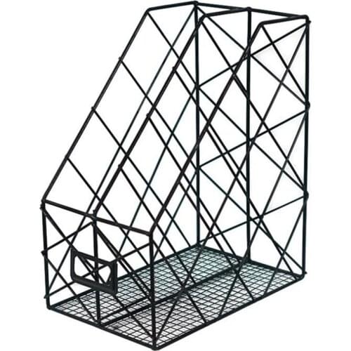 PPYY-2 Sections azine File Stand Holder Desk Metal Organizer File Storage Folder Holder Rack Paper Tray Office Supplies