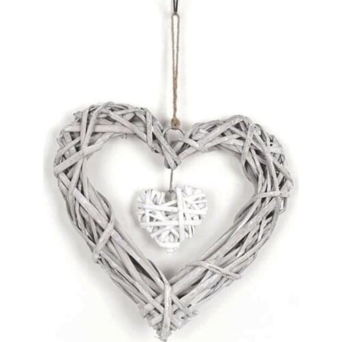 Hanging Rattan Craft Wreath Garland for Home Window Front Door Decoration