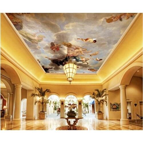 Custom 3d ceiling wallpaper European-style luxury atmosphere mural adornment zenith painting murals wallpaper