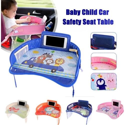 Portable Stroller Tray Car Baby Seat Table Multifunctional Cartoon Baby Safety Seat Chair Tray Toy Food Drink Cellphone Holder