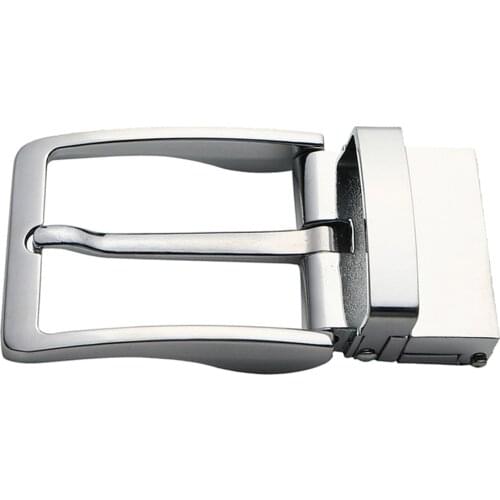 Simple Rectangular Belt Buckle Polished Reversible Ratchet Belt Buckle 40mm