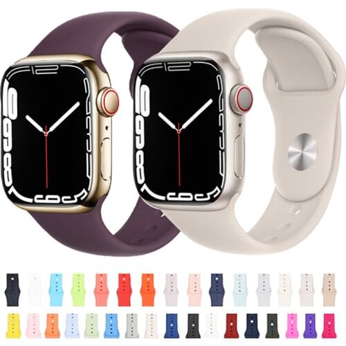 Silicone Strap For apple band 44mm 40mm iwatch band 42mm 38mm watchband bracelet wristband correa for apple watch 6 SE 5 4 3 2