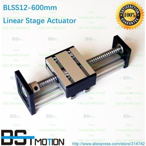 RM1204 Ball screw Linear Motion Stage Travel Length 600mm Linear Slide Table BLSS12 -L 600mm Linear Axis Module 0.03mm Accuracy