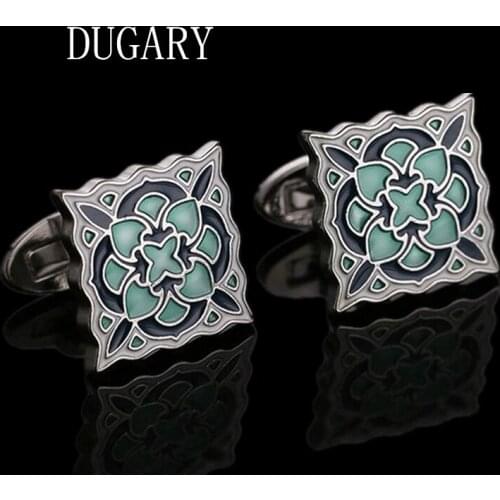 DUGARY Luxury shirt cufflinks for mens Brand cuff buttons cuff links High Quality Enamel wedding abotoaduras Jewelry gemelos