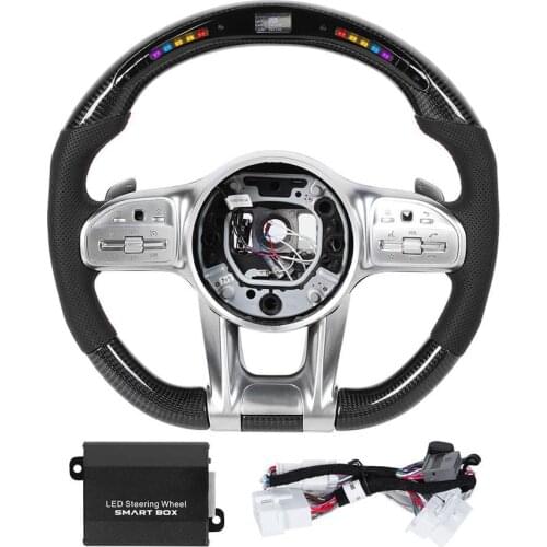 Steering Wheels For AMG Performance Carbon Fiber LED Race Digital Display Steering Wheel Fit for Mercedes-Benz Car Accessory