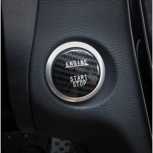 Carbon Fiber Style Engine Start Stop Button Cover Sticker Trim For Mercedes Benz C GL GLC GLA CLA ML Class C117 X253 X156 W205