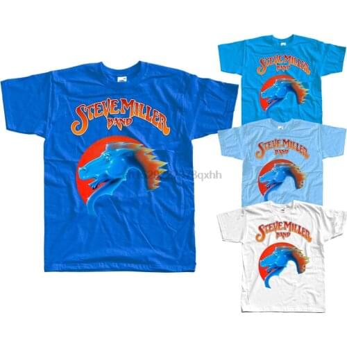 Steve Miller Band V1 album cover DTG T-SHIRT (AZURE BLUE)S-5XL