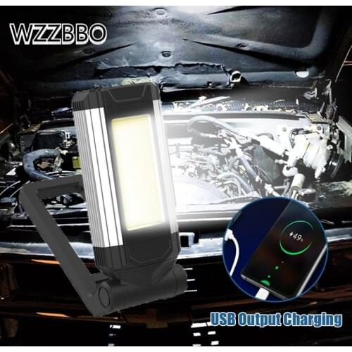 LED Work Auto Repair Light USB Rechargeable Maintenance Light with Magnet Multi-function COB Glare Flashlight