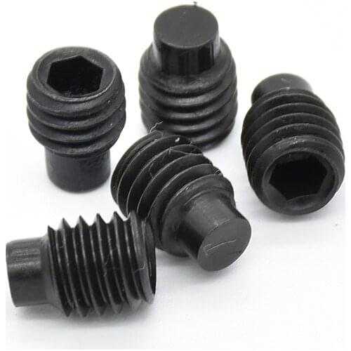 M3 M4 M5 M6 M8 M10 M12 Grade 12.9 Alloy Steel Black Hexagon socket set screws with dog point