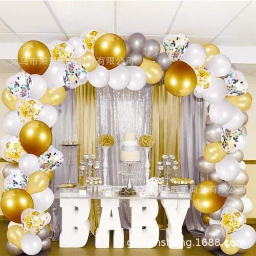 Heart-shaped latex sequined balloon set party balloon set birthday wedding room wedding decoration