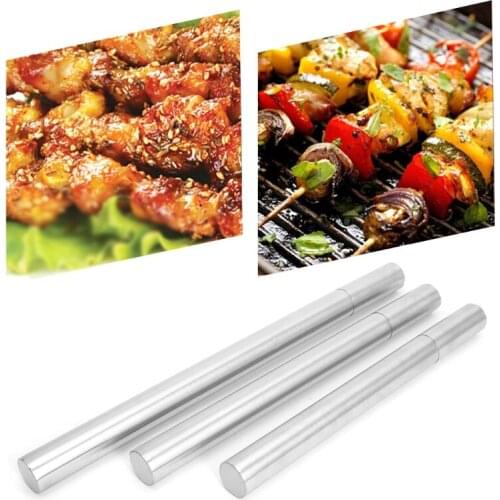 A Barbeque Stainless Steel Stick Skewer Container Tube Kitchen Storage Organizer