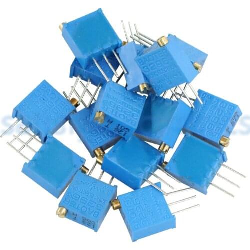 15pcs 15 values 3296 trimmer trim pot resistor potentiometer kits