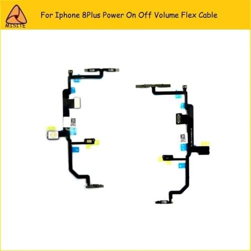 20PCS/LOT New Power On/Off Switch Control Button Volume Button Flex Cable Ribbon For iPhone 8Plus 8+ 5.5''Replacement Parts