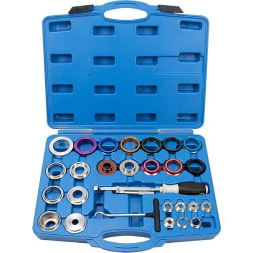 27Pcs Auto Camshaft Crank Crankshaft Oil Seal Remover Installer Tool Car Shaft Installer Extractor 28 64mm
