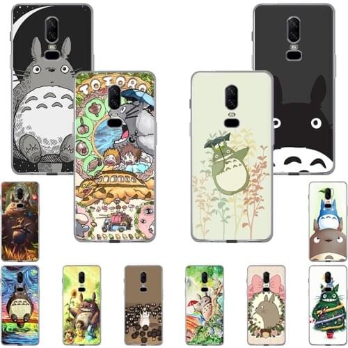 Phone Case For OnePlus 8 7 6 5 3 8T 5T 7T Pro NORD N10 N100 My Neighbor Totoro Clear TPU Soft Cases for OPPO Realme 7 6 6s Cover