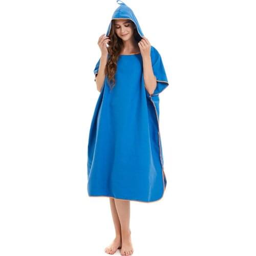 Bath towel double side Velvet Adult solid color quick drying Cape Cape Beach Hat water absorbent changing bathrobe bath towel