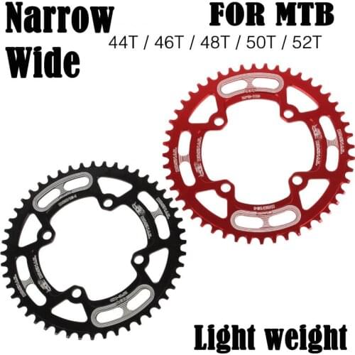 BCD 104mm For Double/three Chainring Litepro Super light Narrow Wide Bicycle Chainwheel Bike Crankset Crank parts Black/Red