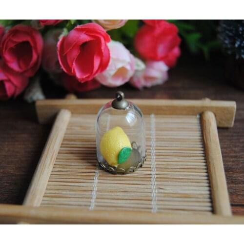 Freeship! 25*18mm Glass vial dome & 18mm base & cap connector DIY charm glass pendant(not includ the fillers)