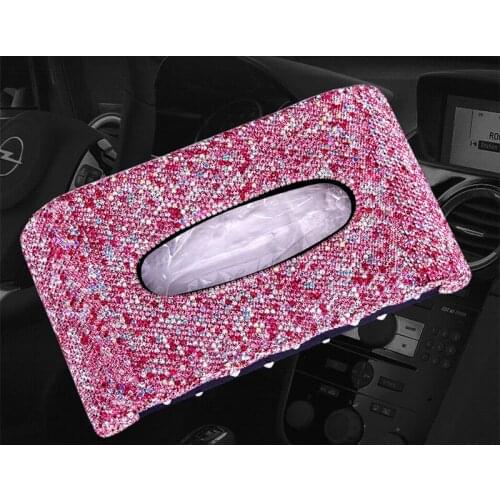 Shinny Tissue Box Cover Rectangular Holder for Home Car Office Deco