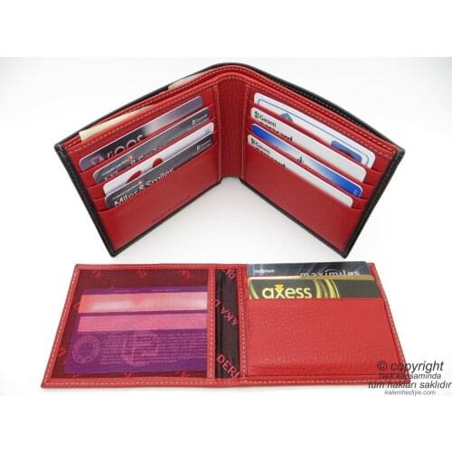 Genuine Leather Wallet | İsme Special Wallet | 12x10 Horizontal | TM 1238-3 Gift Wallet