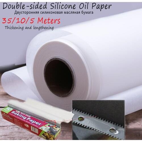 35/10/5M Baking Paper Barbecue Double-sided Silicone Oil Paper Parchment Rectangle Oven Oil Paper Baking Sheets Bakery BBQ Party