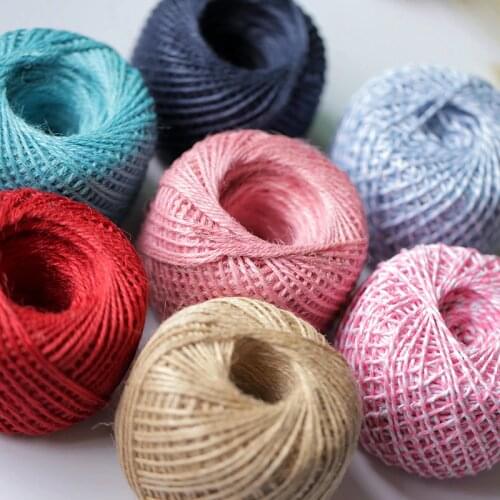 7 Colors Jute Cord 3mm 3 Shares Twisted Hemp Jute Rope 100M DIY Craft Decor Ropes Thread for Gift Packing / Photo / Tag CD20A